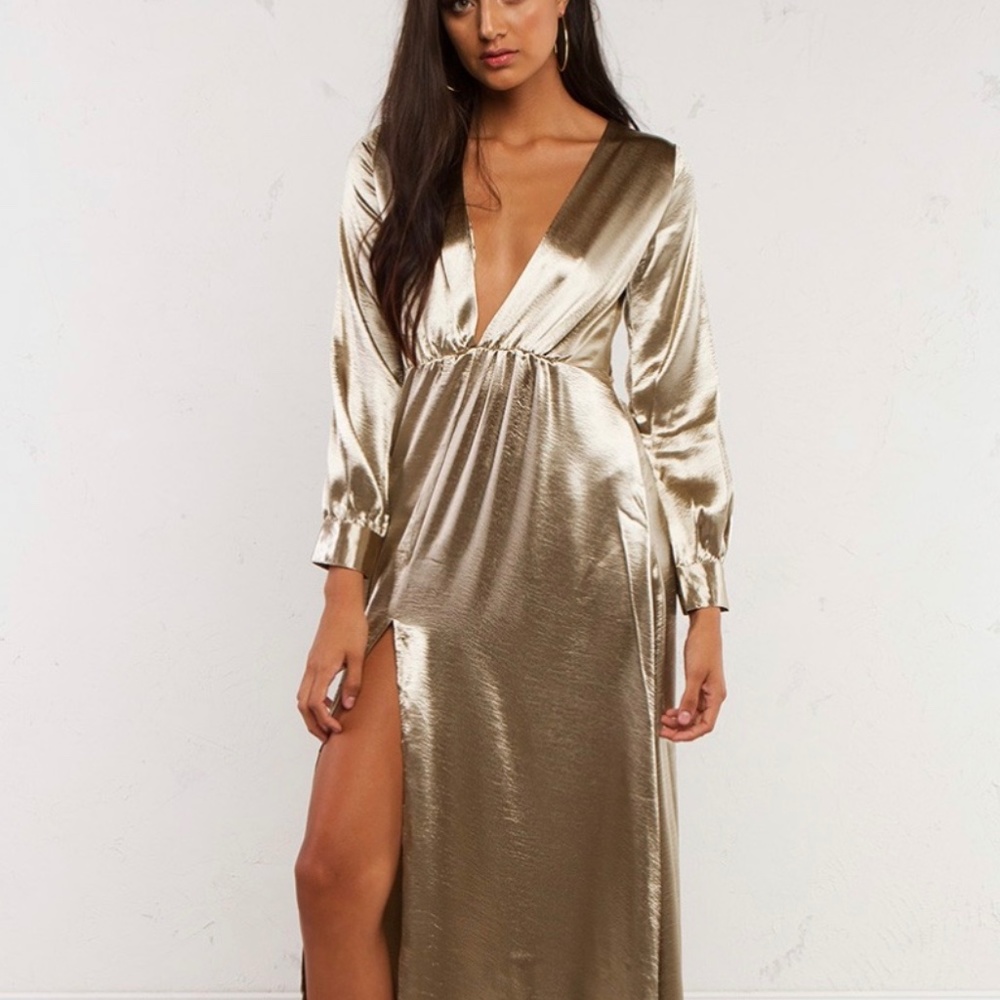 Satin Gold Dress